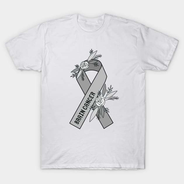 Brain Cancer Awarenesss T-Shirt by Sloth Station